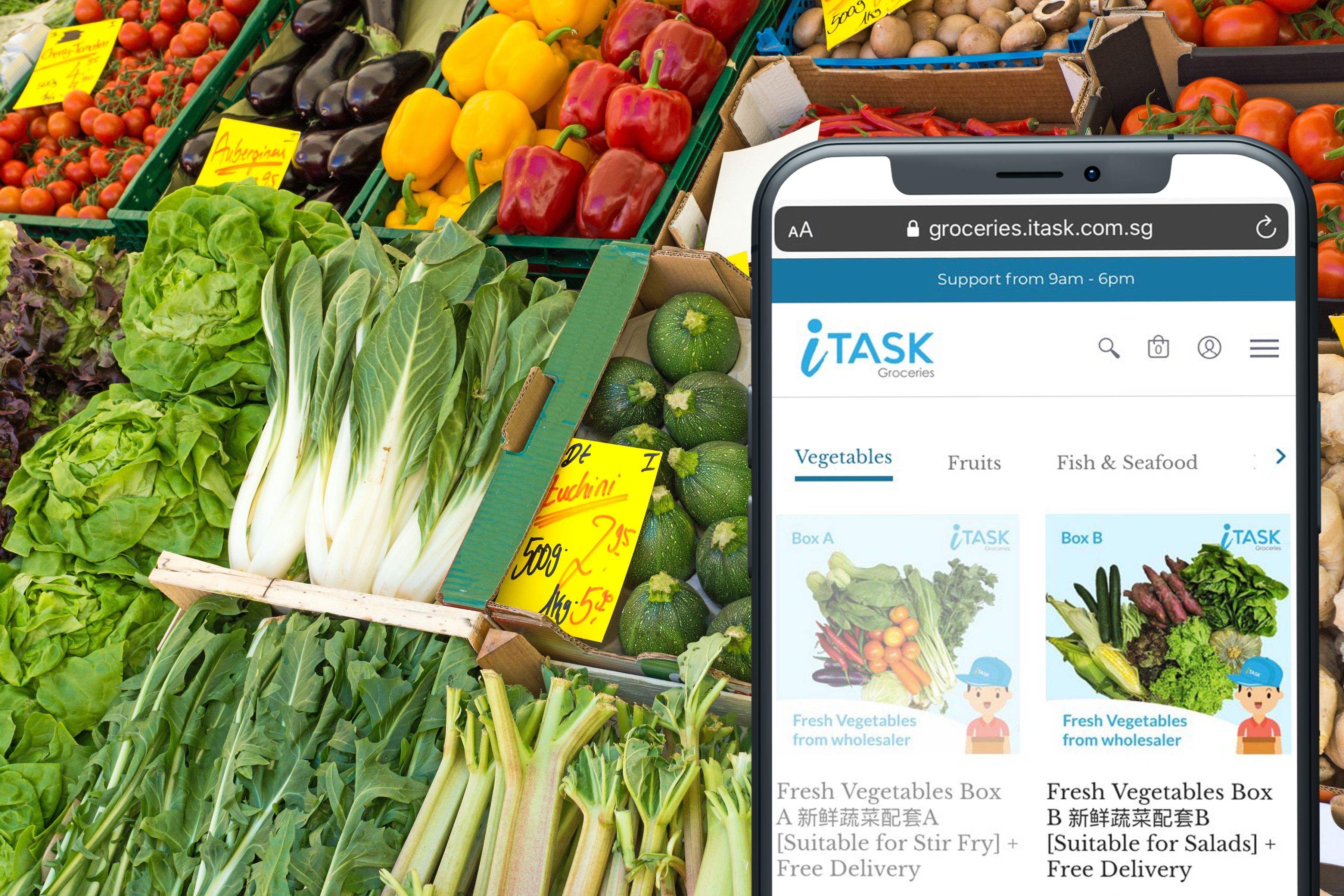 Let your elderly parents stay at home by ordering fresh produce with iTask Groceries